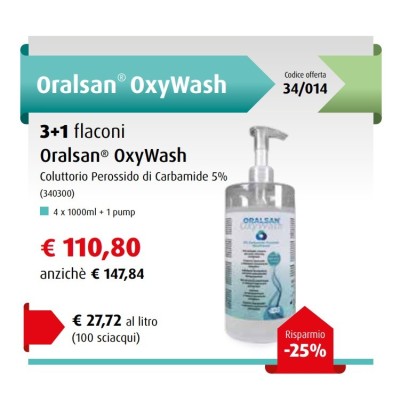 Promozione 3+1 Oralsan OxyWash