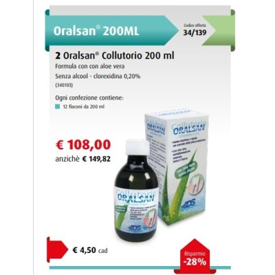 Promozione 2 Oralsan 200 ml