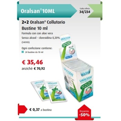 Promozione 2+2 Oralsan Bustine 10 ml