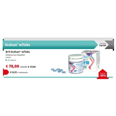 Promozione 2+1 Oralsan wf Tabs