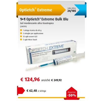 Promozione 1+1 OPTIECH EXTREME BULK BLU IDS