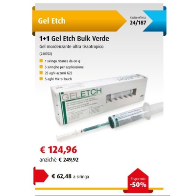 Promozione 1+1 GEL ETCH BULK VERDE IDS