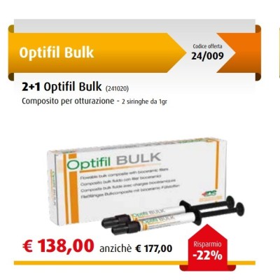 Promozione 2+1 Optifil Bulk