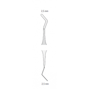 Spatole di Heidmann  N.1  2,5mm 2mm Medesy